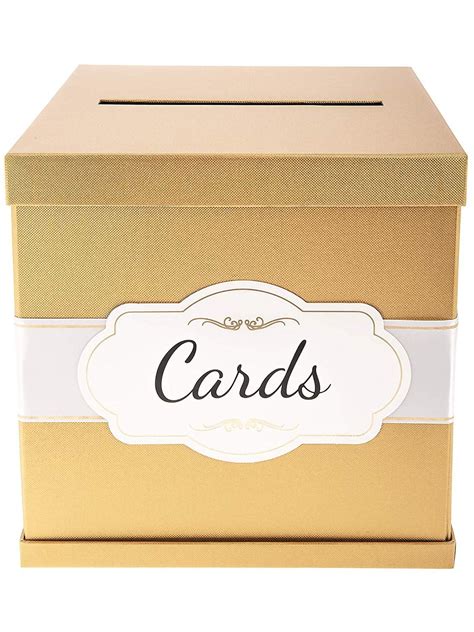 metallic foild gift card box|Amazon.com: Gold Gift Card Box.